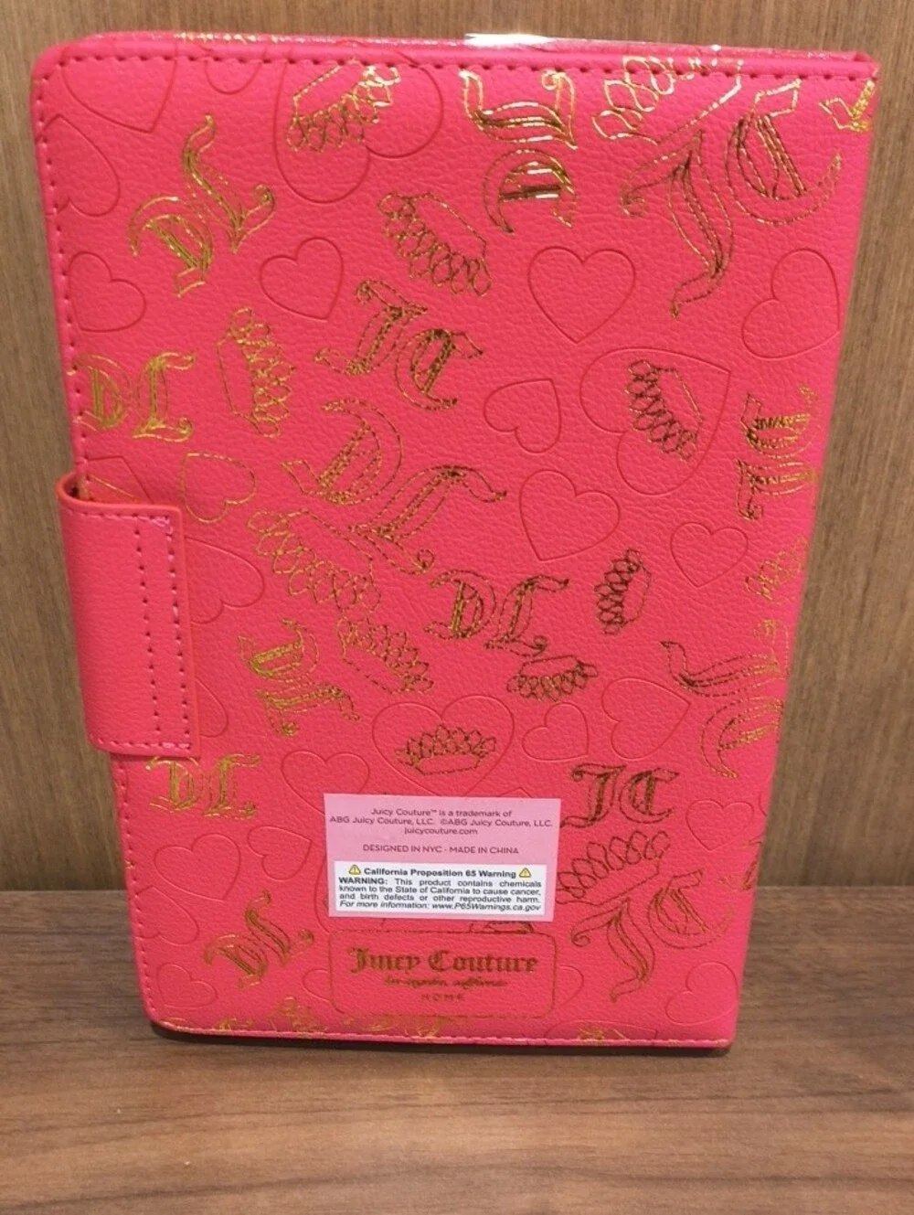 NWT Juicy Couture Hot Pink Royal Queen Journal with Gold Crown Pen
